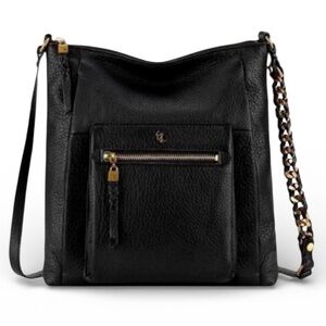 Elliott Lucca Gwen Black Leather Crossbody Bag